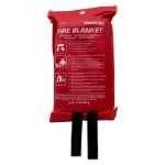 Fire blanket 120x180 cm 2-sided silicone coated